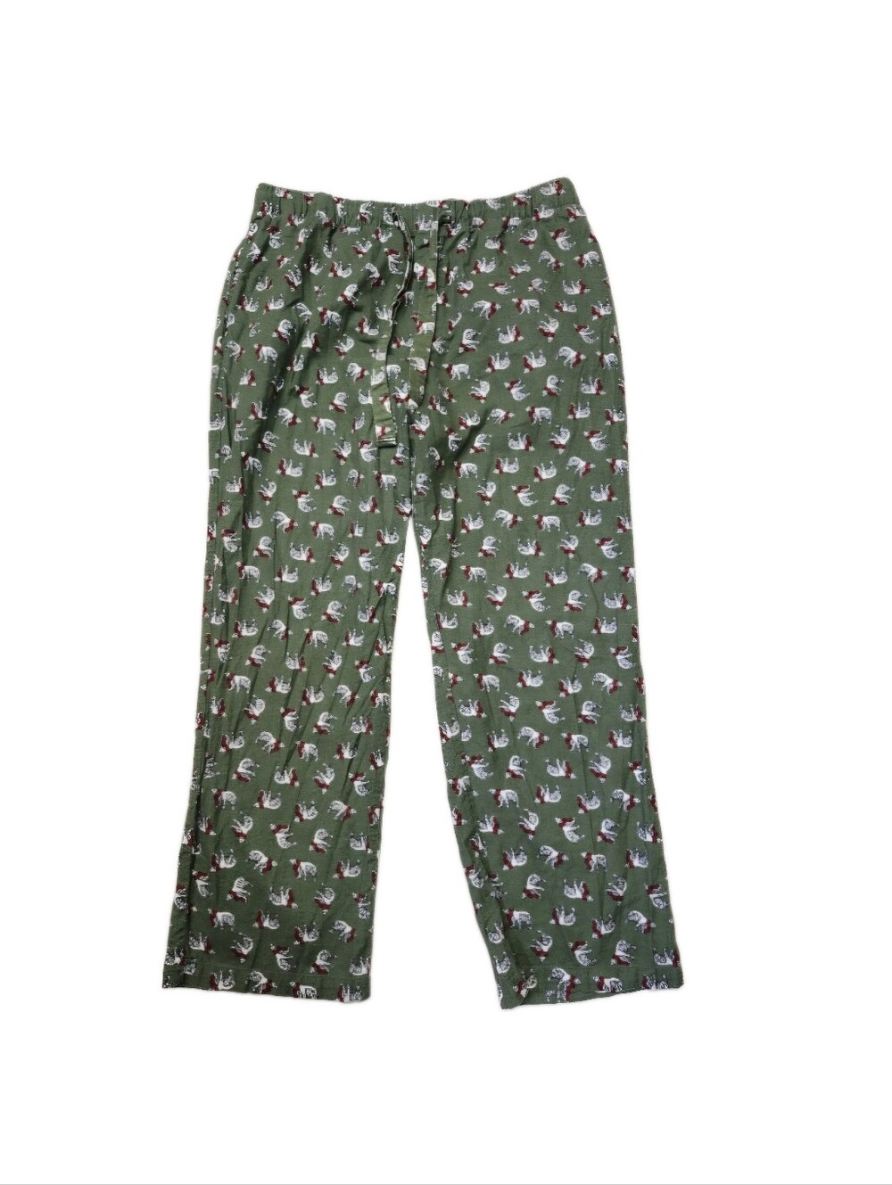 • Old Navy Women’s XL Polar Bear Pajama Pants 100% Cotton Flannel Green Holiday